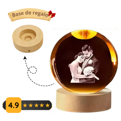 Esfera de Cristal con Luz Personalizada