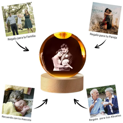 Esfera de Cristal con Luz Personalizada