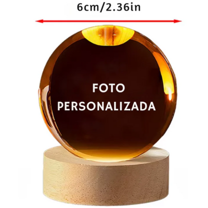 Esfera de Cristal con Luz Personalizada